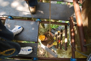 Plataforma de la tirolina